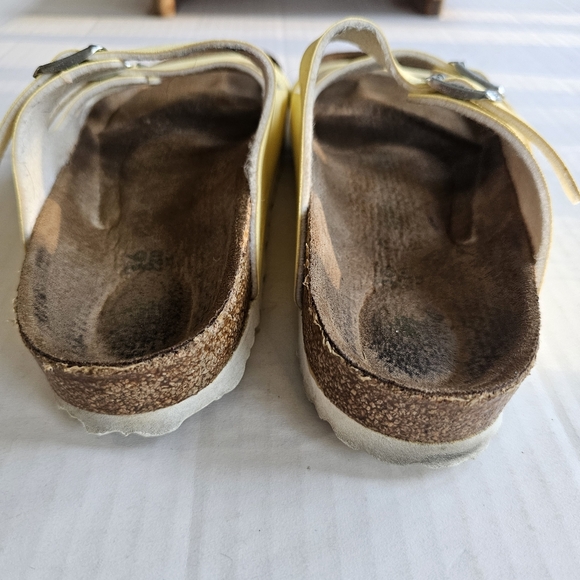 Birkenstock Florida 230 Sandal size EU 36 yellow triple strap - Picture 9 of 15